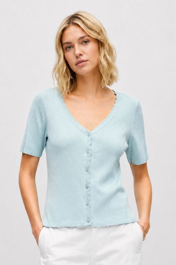 Object Short sleeve jersey top Blue