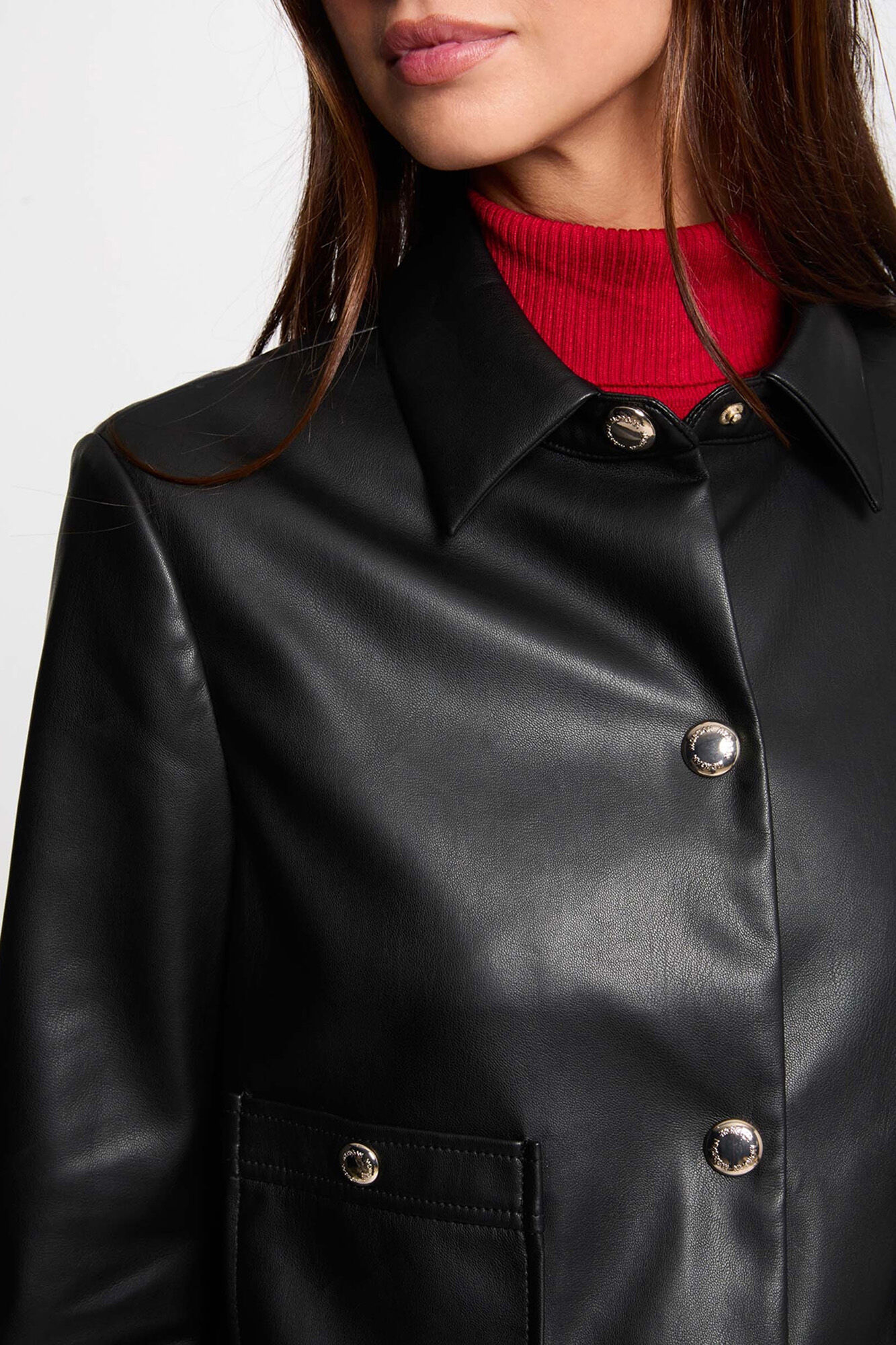 Morgan Short faux leather jacket