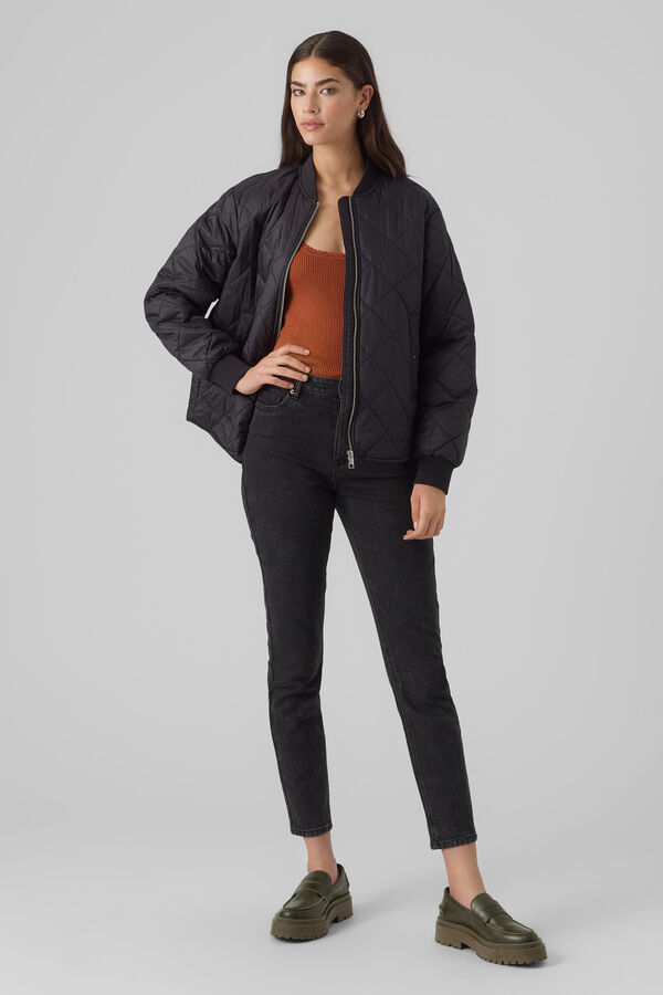 Vero Moda Cropped puffer jacket Black