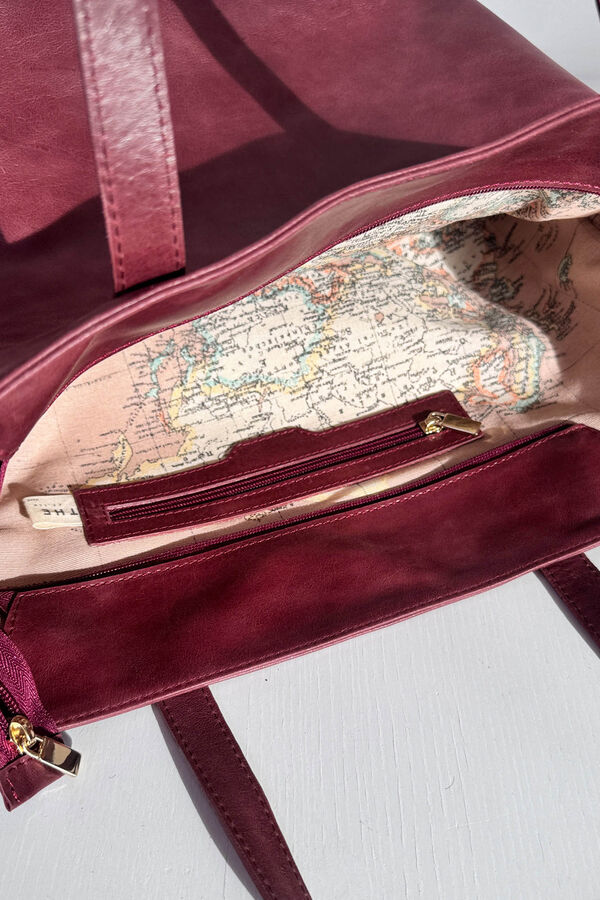 The Code Shopper Arizona piel burdeos Vino