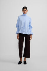 Silbon Camisa com detalhe de punho Azul