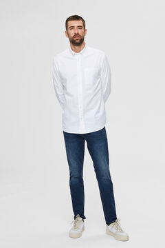Cortefiel Regular fit Oxford shirt White