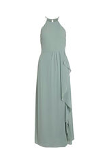 Cortefiel Vestido cuello halter Verde