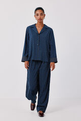 Cortefiel Printed fluid trousers Printed blue