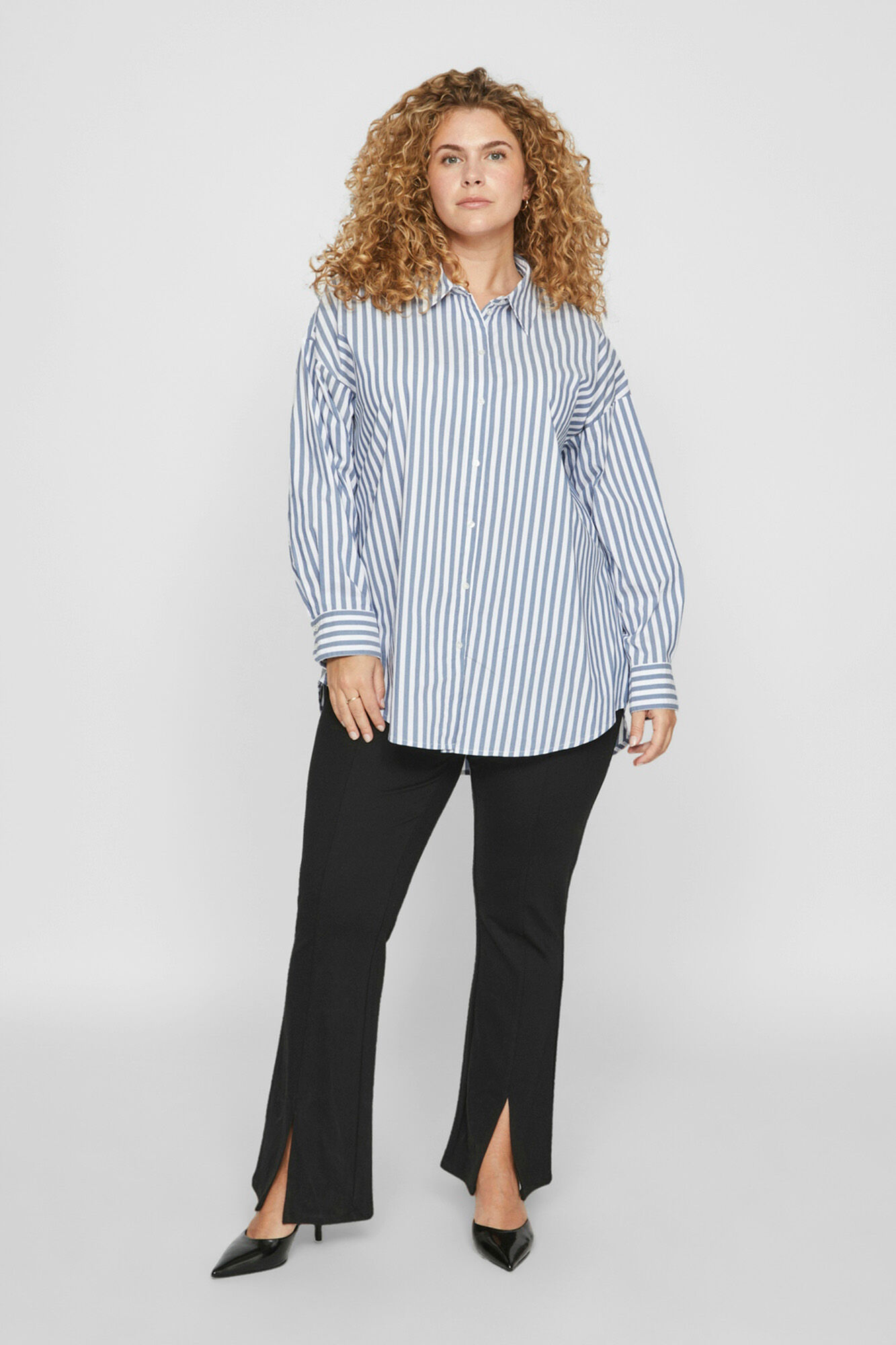 Camisa rayas verticales mujer store