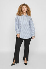 Cortefiel Curvy striped shirt Blue