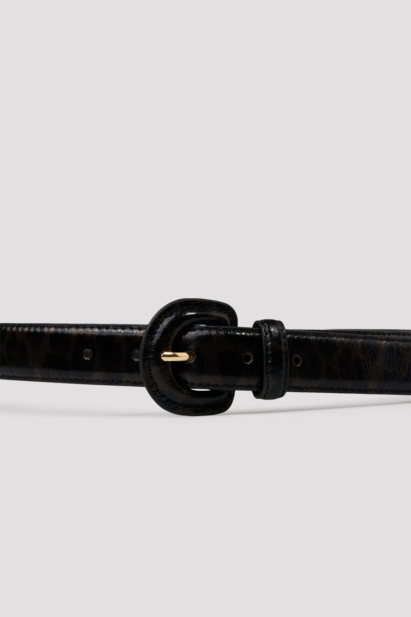 Cortefiel Leopard print covered belt