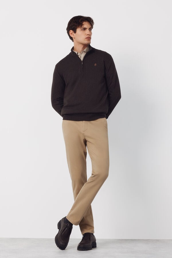 Cortefiel Pantal&oacute;n chino regular fit Beige