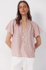 Cortefiel Raglan sleeve blouse Pink