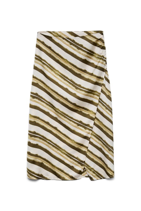 Vero Moda Saia midi acetinada Verde