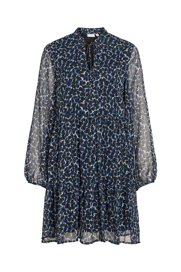 Vila Vestido curto de gaze Azul