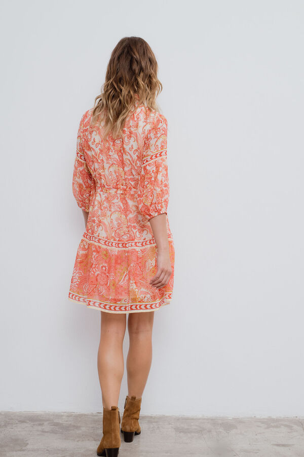 Vila Vestido curto camiseiro Multicolorido
