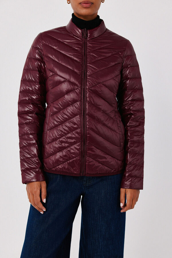 Cortefiel Reversible down puffer jacket Maroon