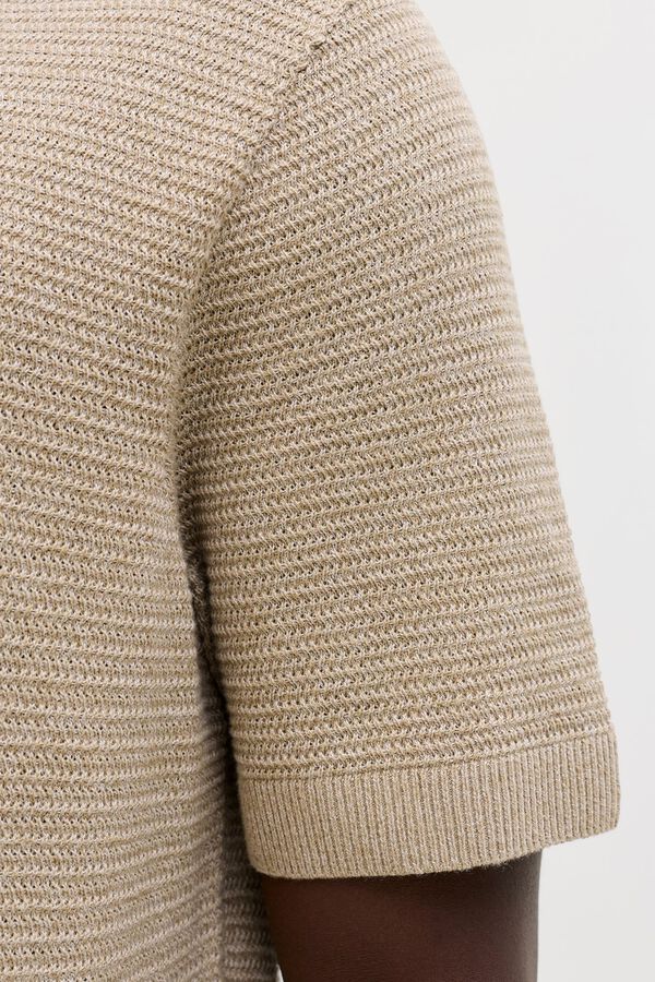 Jack & Jones Cotton jersey polo shirt Beige