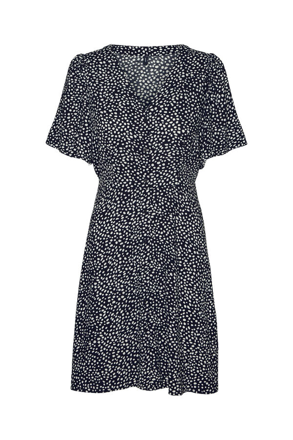 Cortefiel Short dress with short sleeves  Navy