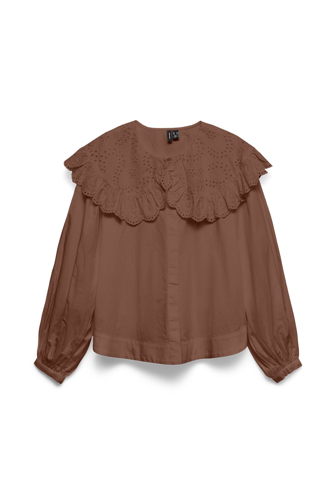 Vero Moda Blusa com gola bordada e folho