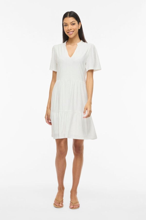 Vila Short dress with openwork details White
