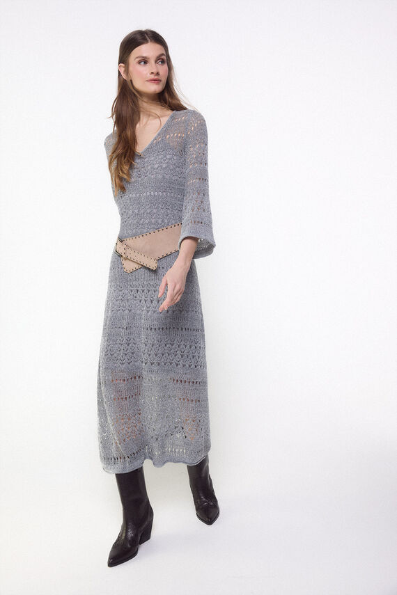 Vestido punto calado