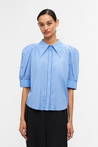 Cortefiel Short-sleeved shirt Blue