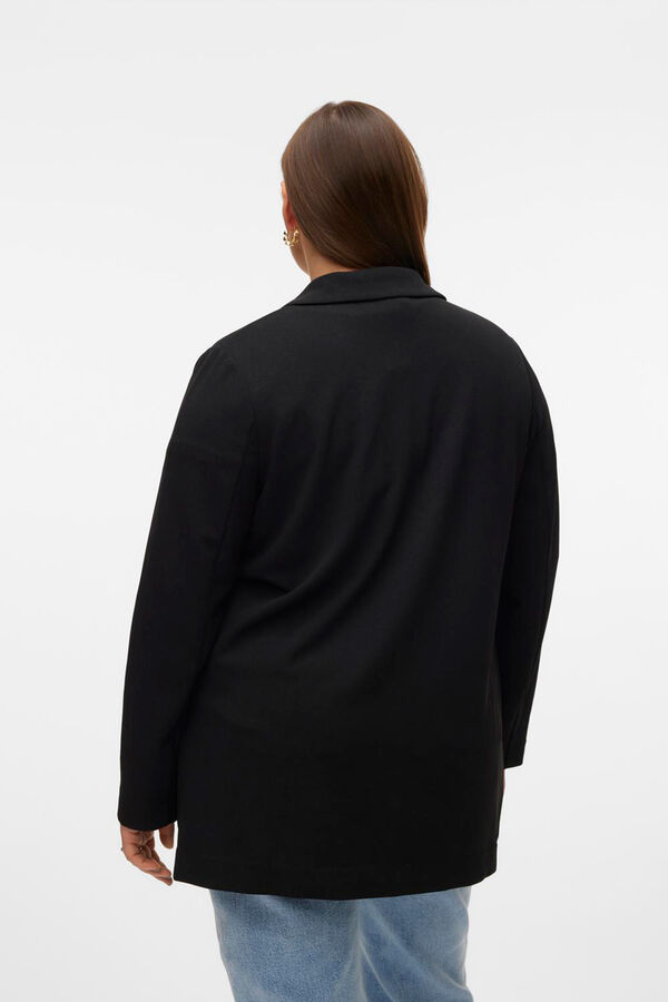 Cortefiel Regular fit inverted collar blazer Black