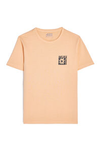 Cortefiel OOTO logo print T-shirt Orange