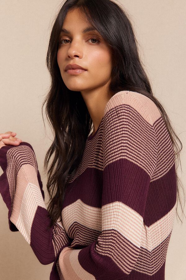 Slowlove Zigzag jersey-knit dress Ivory