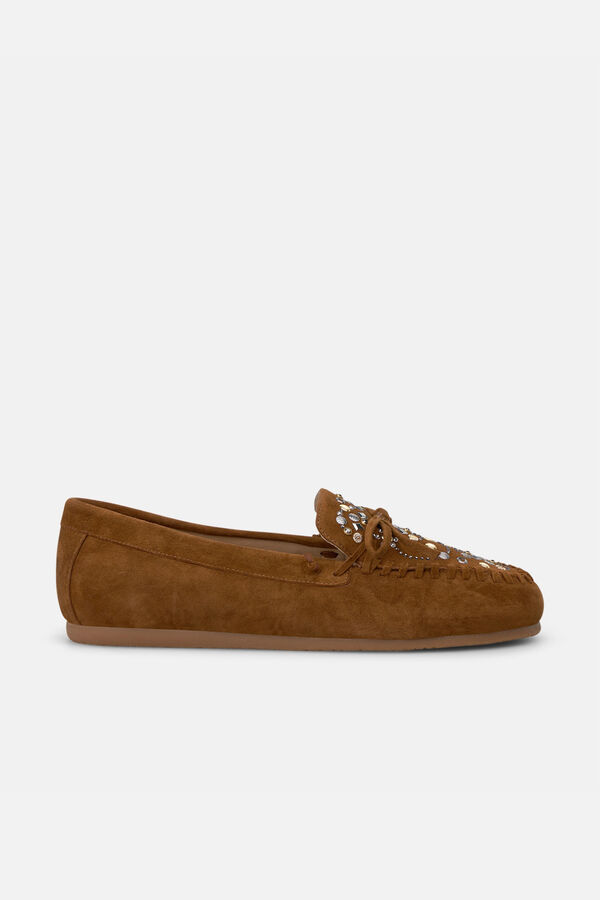 Alma en Pena Mocassim de camur&ccedil;a Castanho
