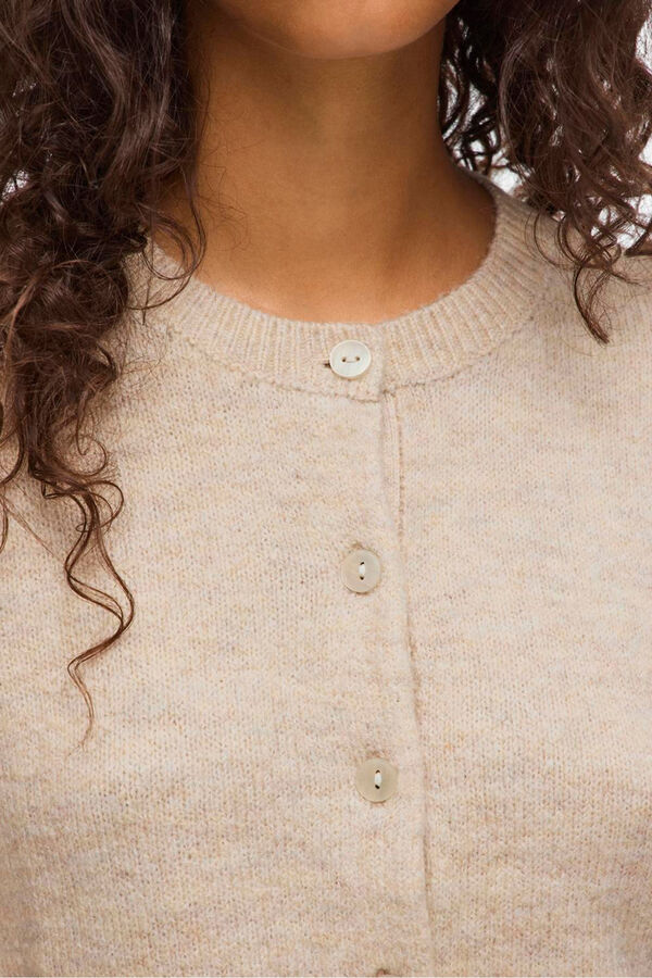 Vila Casaco de malha de malha com malha Tostado