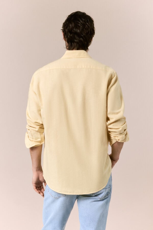 OOTO Cotton linen long sleeve shirt Gold