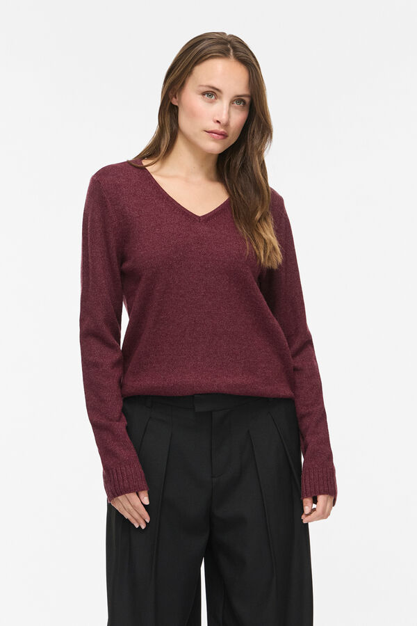 Vila Camisola b&aacute;sica de malha Vermelho
