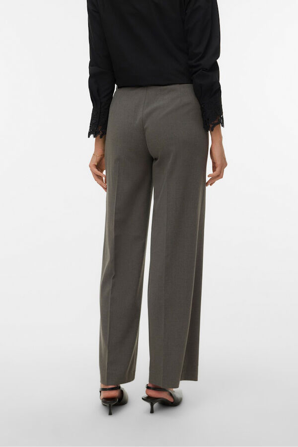 Vero Moda Cal&ccedil;a reta de alfaiataria Cinzento