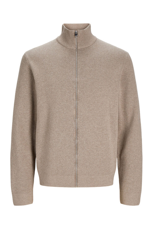 Jack & Jones Casaco de malha de malha estruturada Cinzento