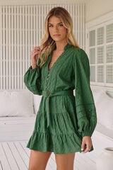 Jaase Vestido estampado mini Jayde Verde