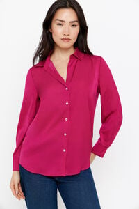 Cortefiel Satin-finish shirt Lilac