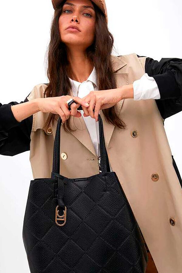 Lola Casademunt Shopper monograma Negro