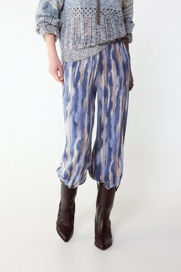 Slowlove Pantal&oacute;n estampado Printed blue