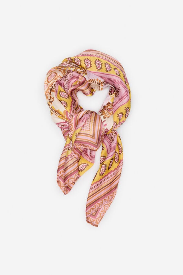 Cortefiel Paisley satin scarf Multicolour