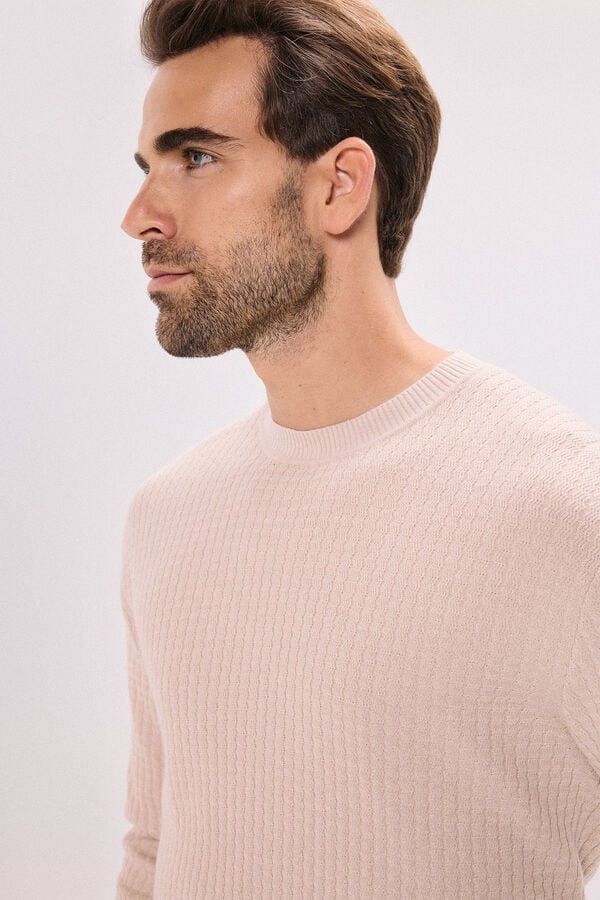 Jack & Jones Camisola básico de malha liso Tostado