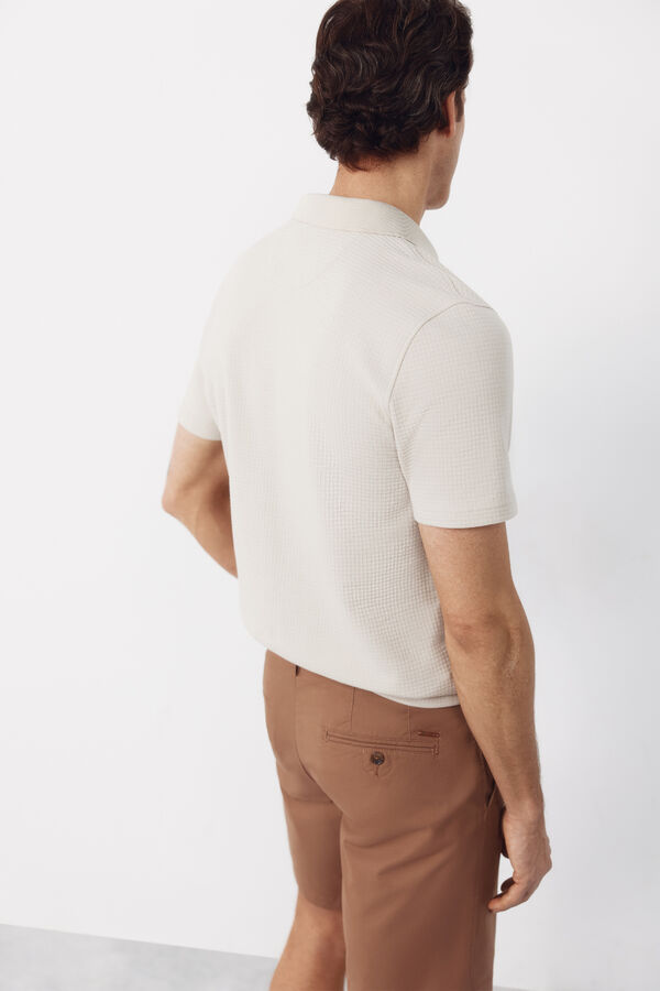 Cortefiel Polo shirt link structure Beige