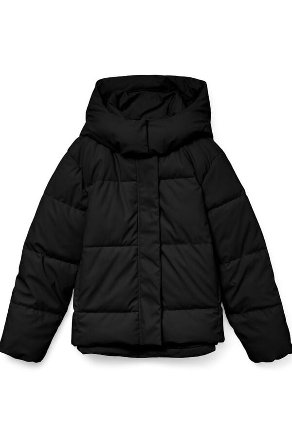 Vero Moda Sobretudo curto acolchoado encerado Preto