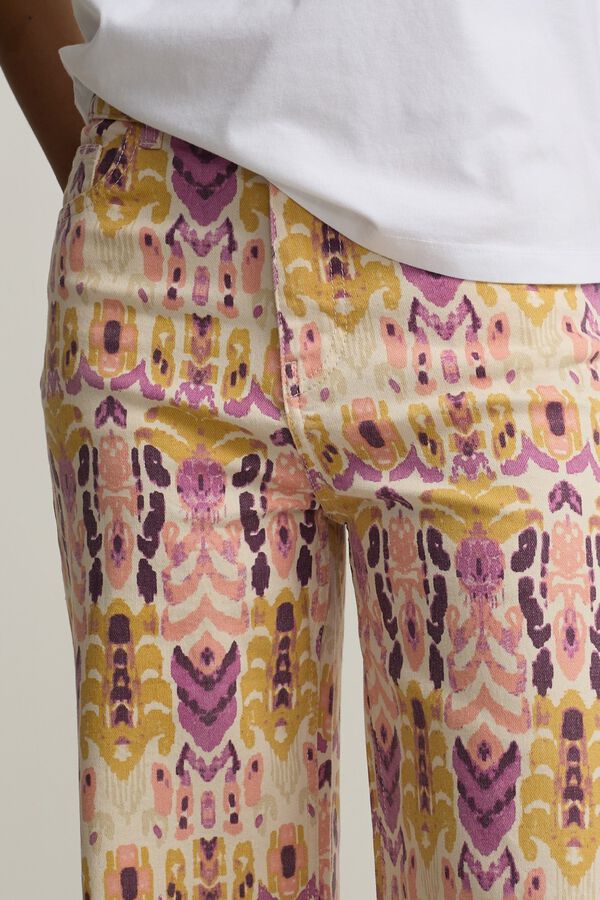 Silbon Cal&ccedil;as denim estampado ikat Subiu