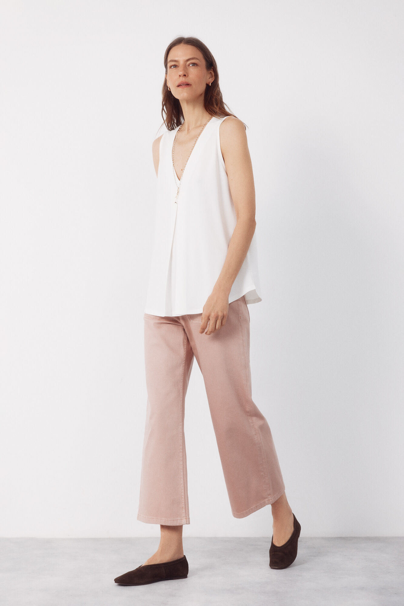 Cortefiel Long pleated top