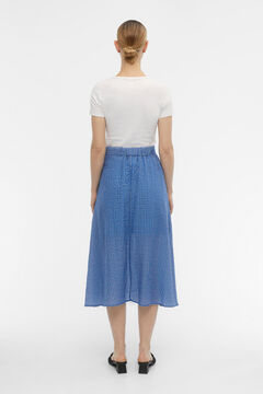 Cortefiel Checked print skirt Royal blue