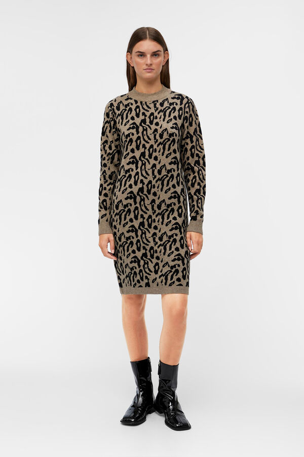 Object Ecovero jersey-knit dress Dark brown