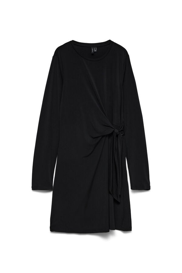 Vero Moda Curve Vestido curto com drapeado lateral Preto