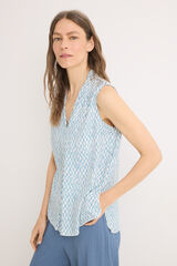 Cortefiel Blusa sin mangas Printed green