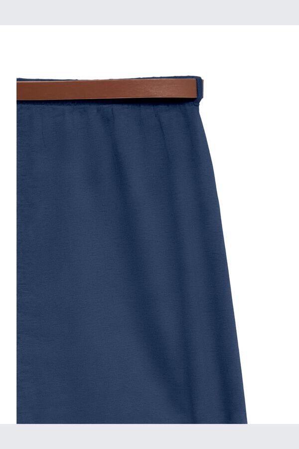 Vero Moda Saia midi em algod&atilde;o Azul