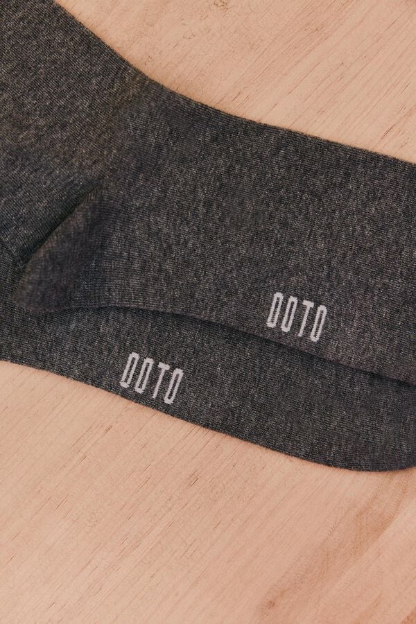 OOTO Meia lisa Cinzento