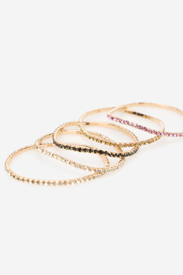 Cortefiel Rhinestone bracelet Multicolour