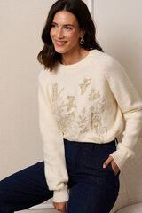 Polín Et Moi Detalhes da camisola Cris Ecru
